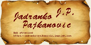 Jadranko Pajkanović vizit kartica